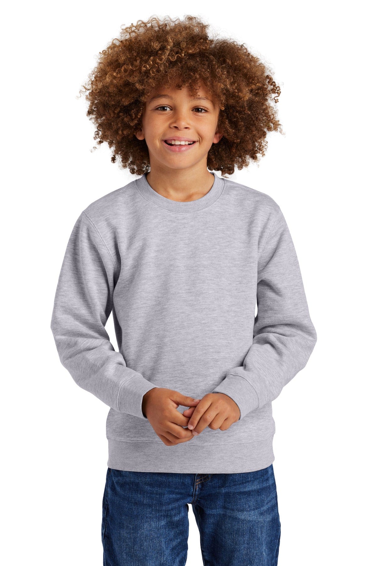 District DT6104Y Youth V.I.T. Fleece Crew in 