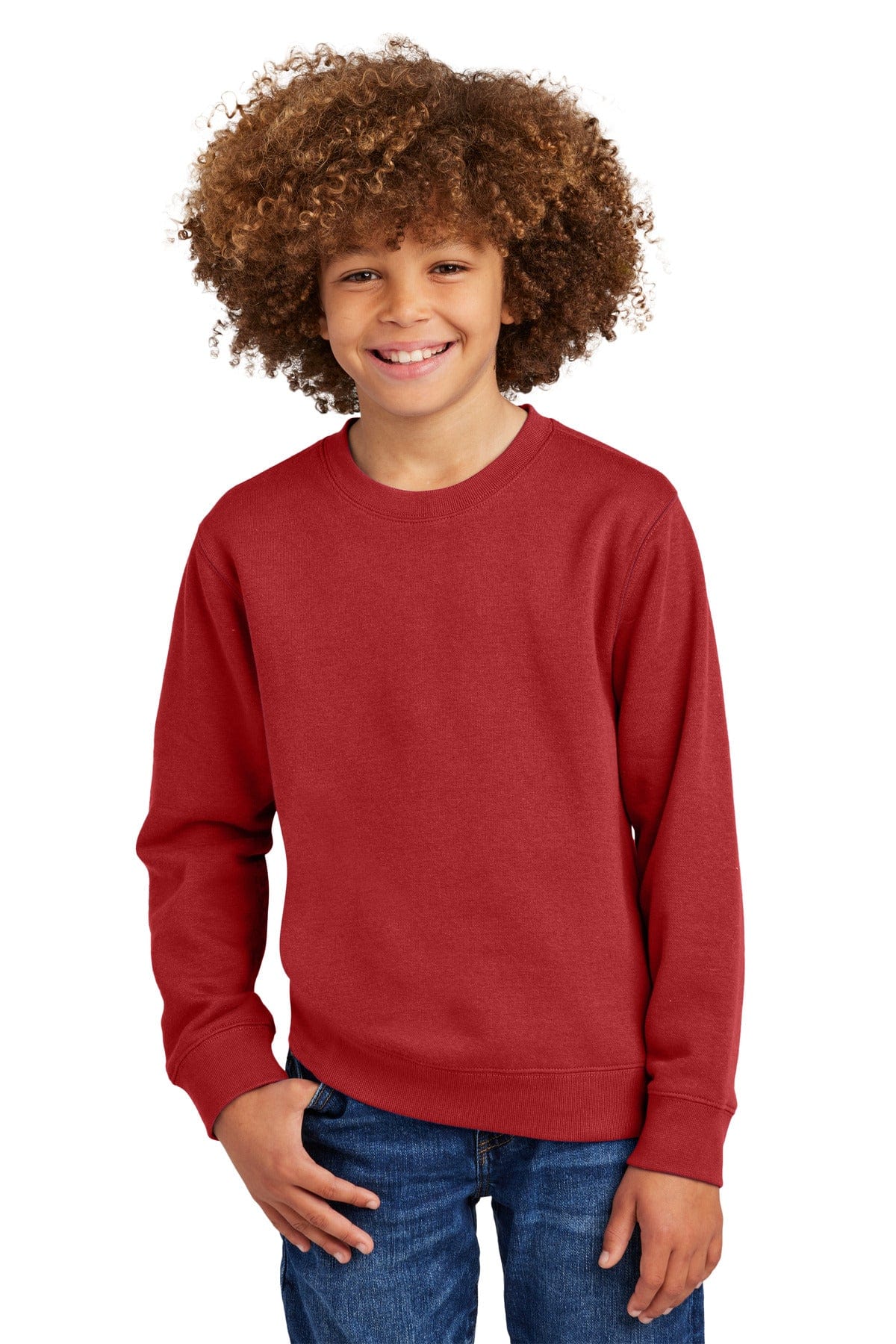 District DT6104Y Youth V.I.T. Fleece Crew in 