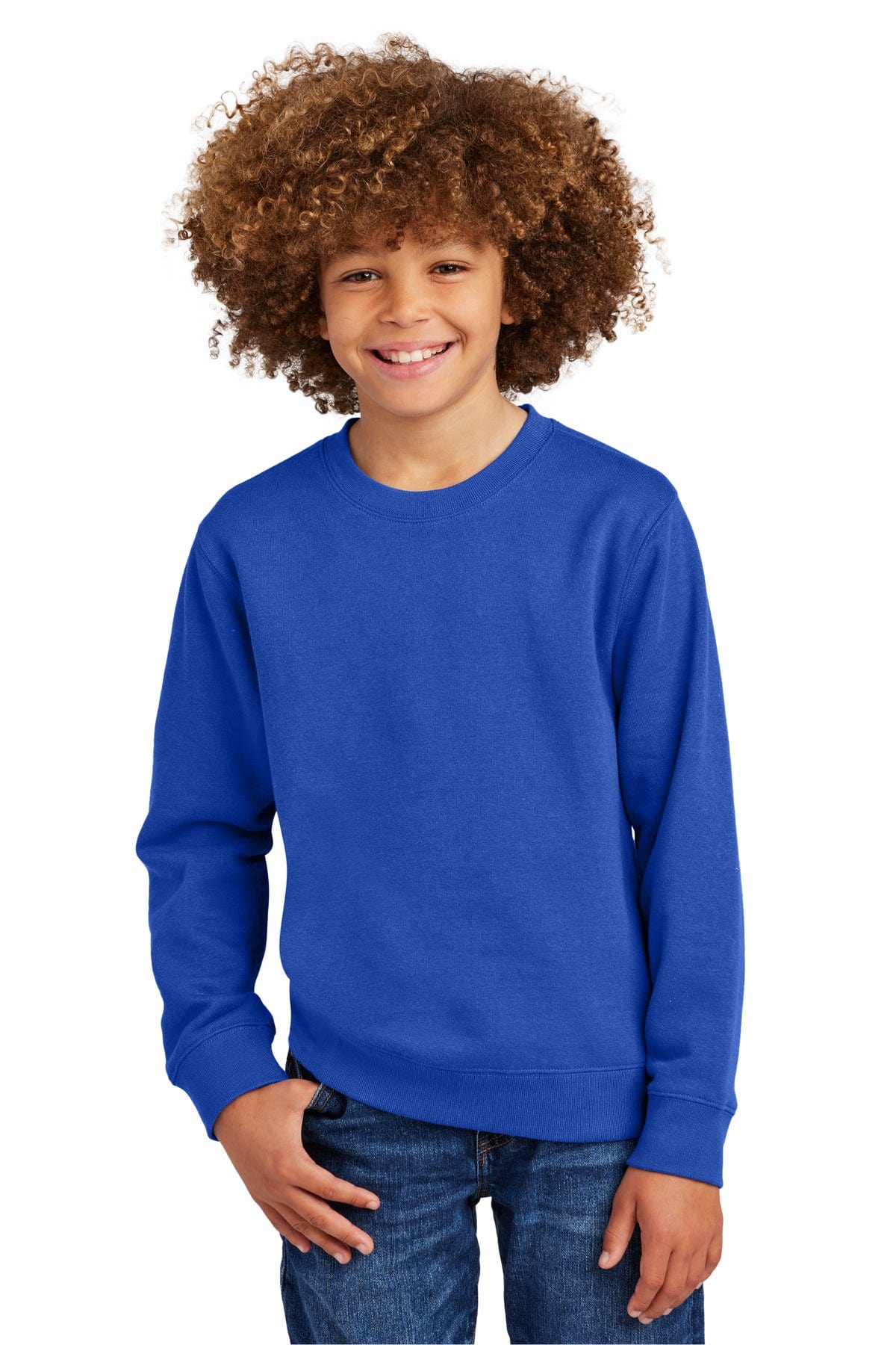 District DT6104Y Youth V.I.T. Fleece Crew in 