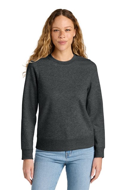 District DT6105 Women's V.I.T.Fleece Crew in Heathered Charcoal