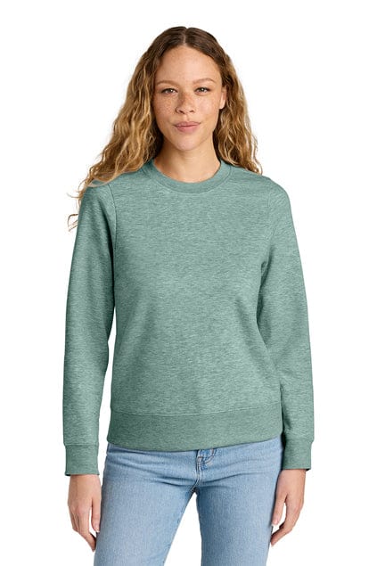 District DT6105 Women's V.I.T.Fleece Crew in Heathered Dusty Sage