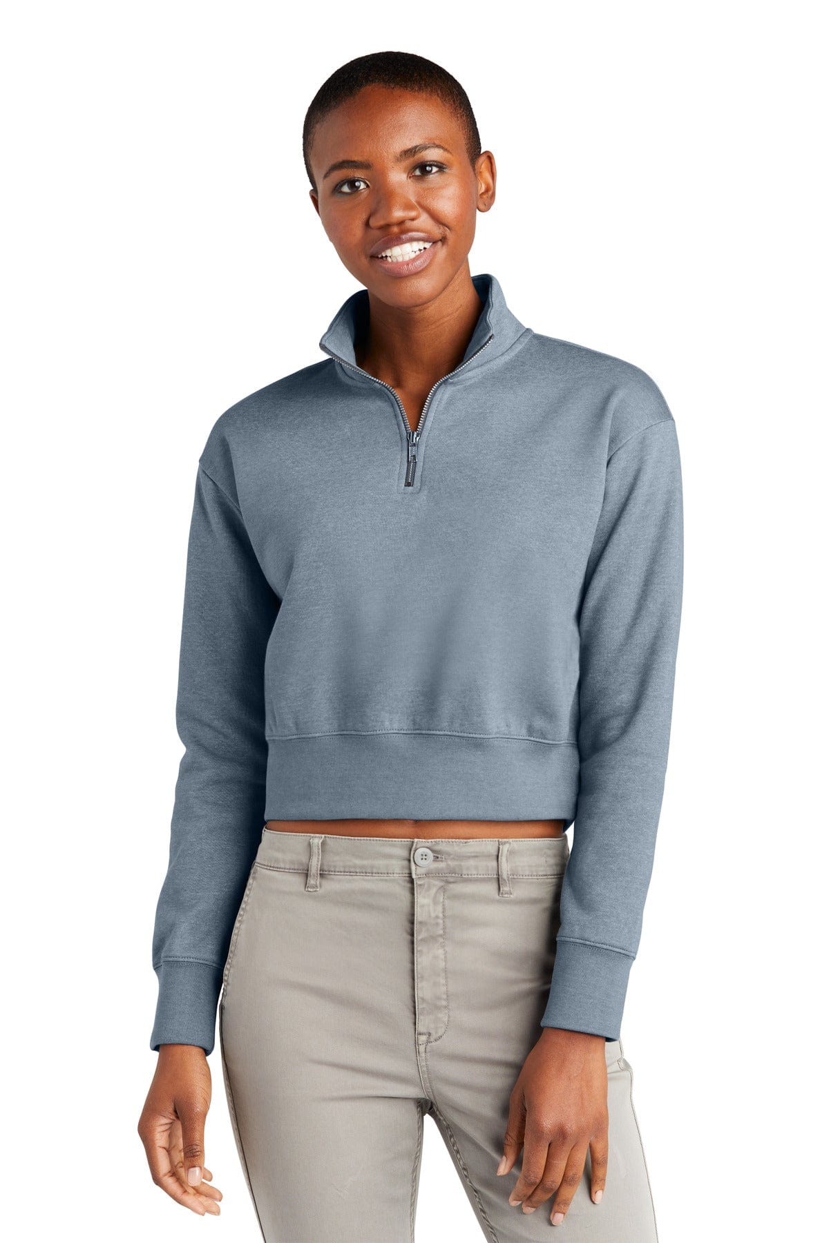 District DT6111 Women's V.I.T. Fleece 1/2-Zip in 