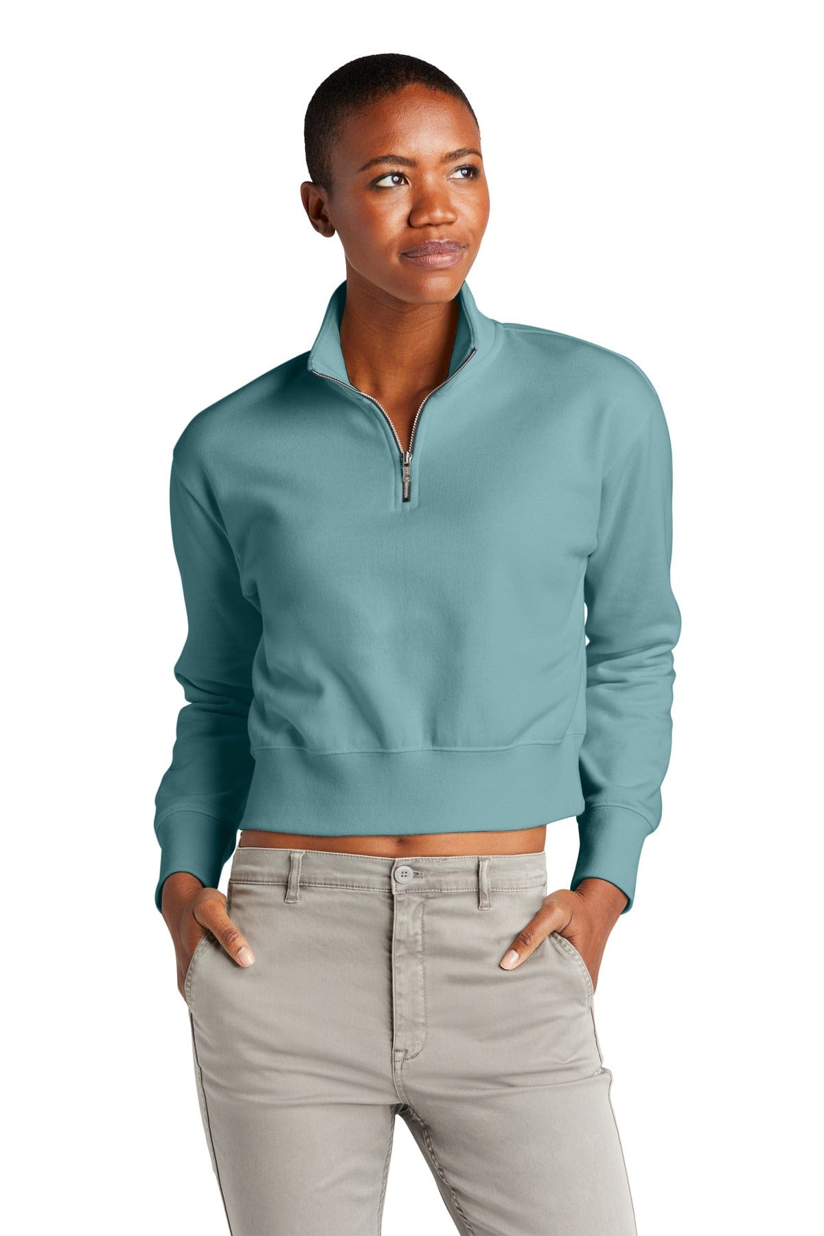 District DT6111 Women's V.I.T. Fleece 1/2-Zip in 