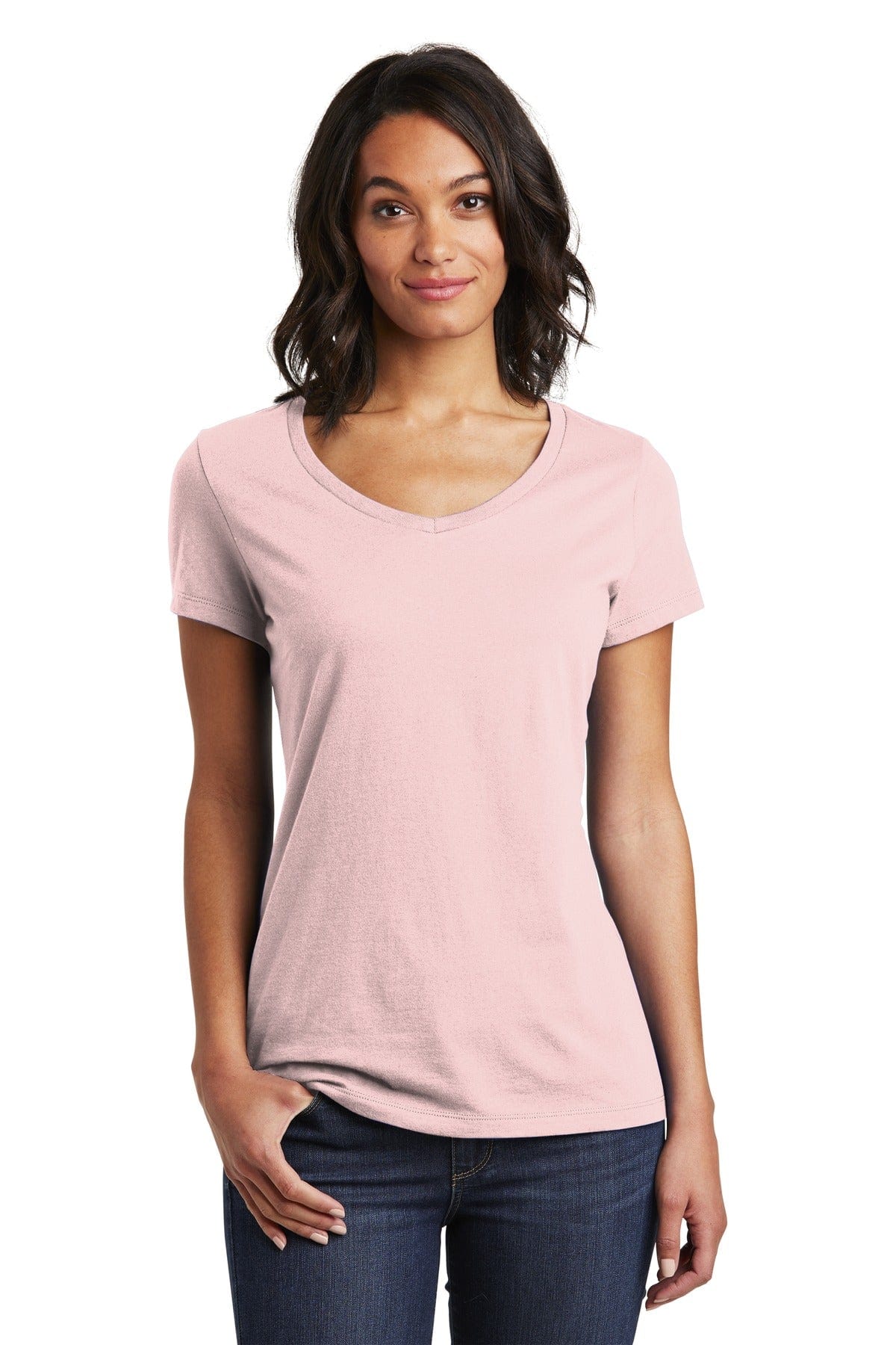 District DT6503 Women's Very Important Tee V-Neck in 