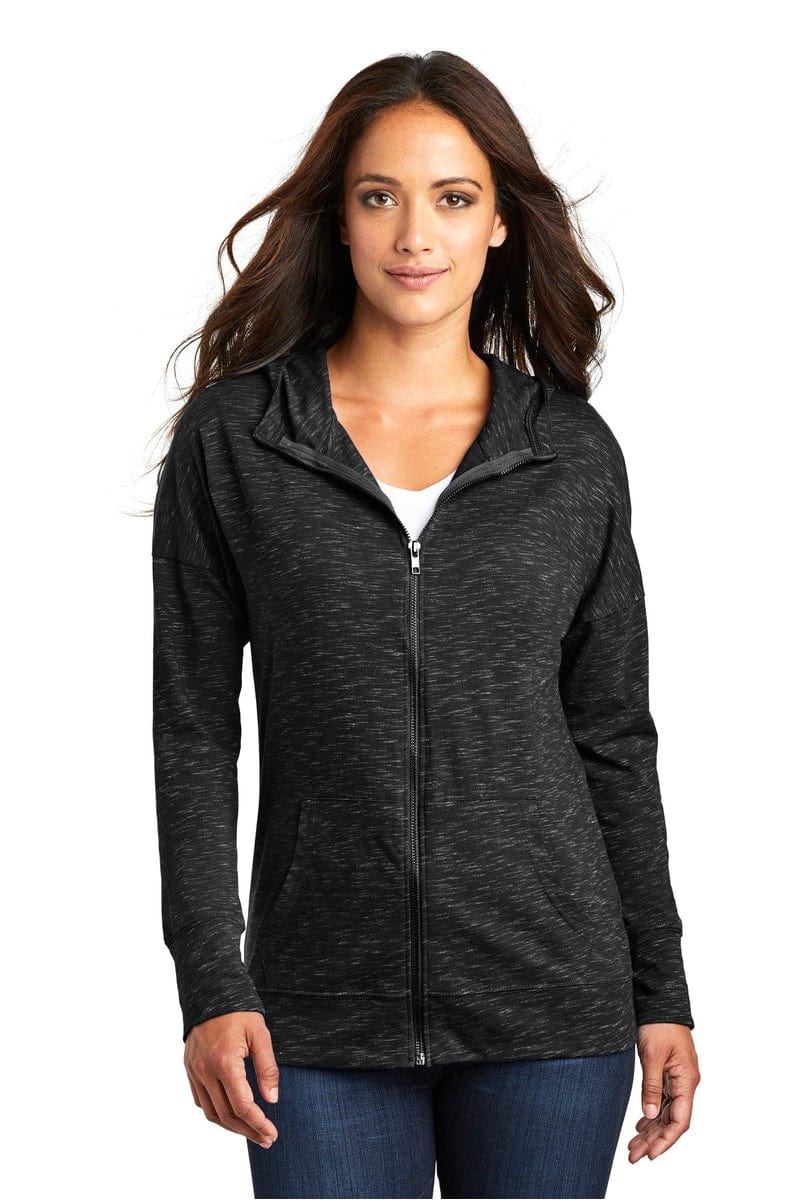 District DT665 Women's Medal Full-Zip Hoodie in 