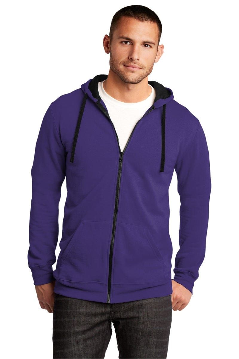 District DT800 The Concert Fleece Full-Zip Hoodie in 