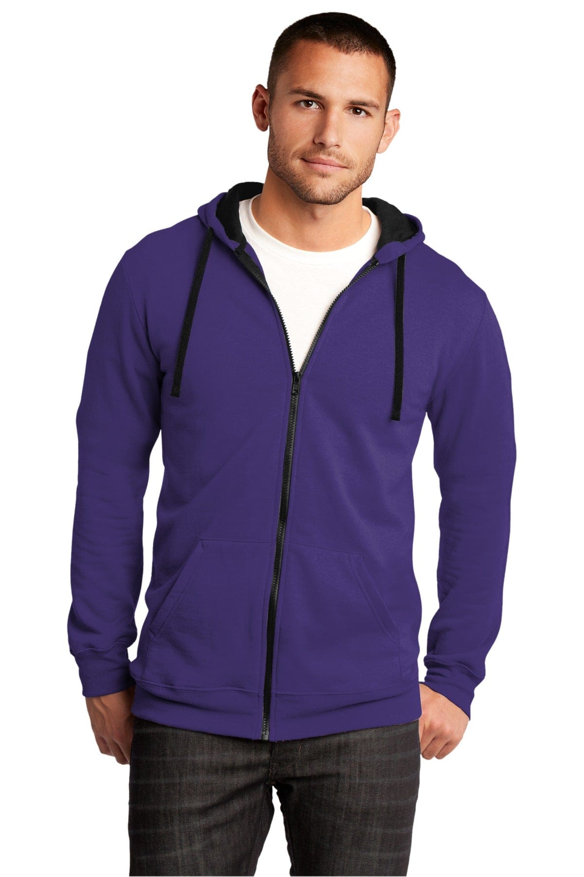 District DT800 The Concert Fleece Full-Zip Hoodie in 