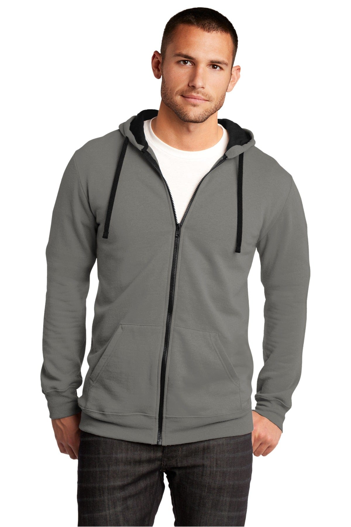 District DT800 The Concert Fleece Full-Zip Hoodie in 