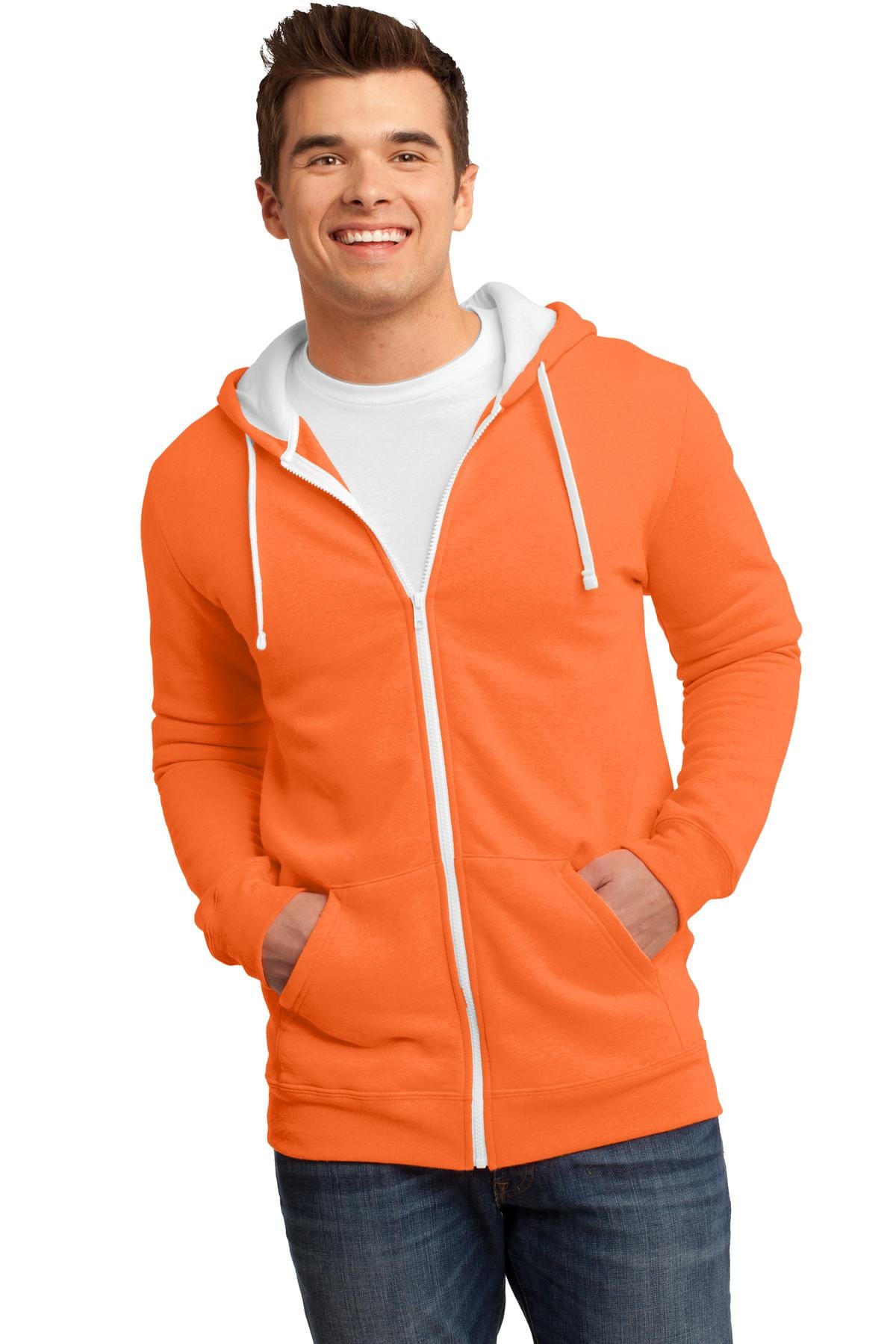 District DT800 The Concert Fleece Full-Zip Hoodie in 