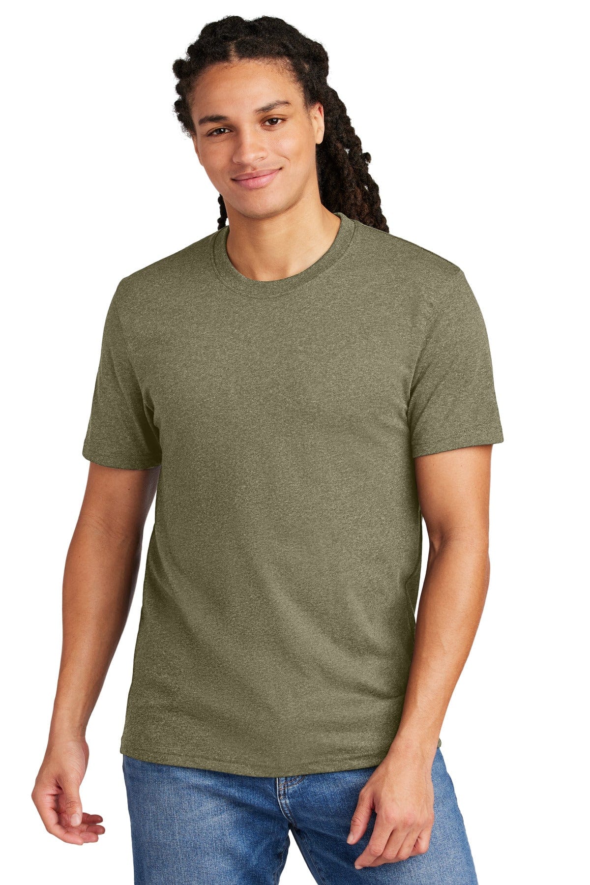 District DT8000 Re-Tee in Light Olive Heather