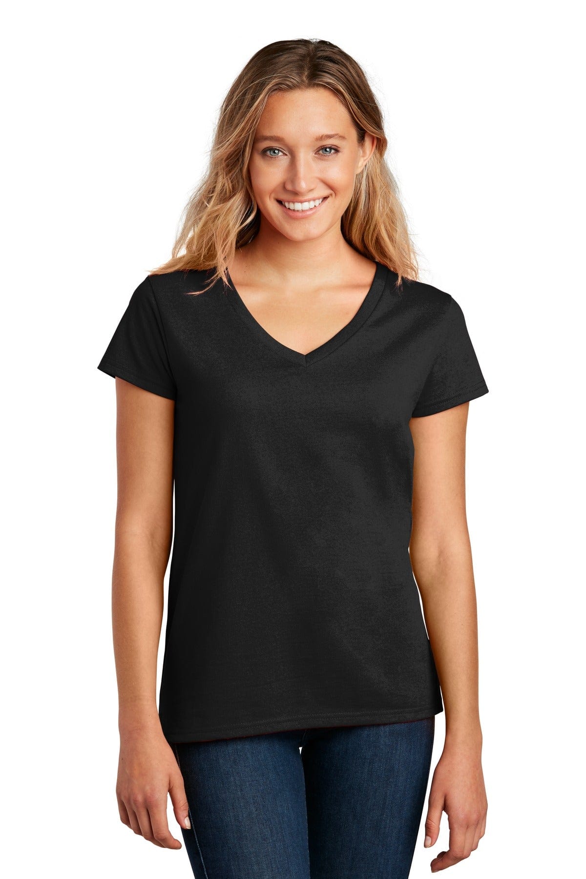 District DT8001 Women's Re-Tee V-Neck in 