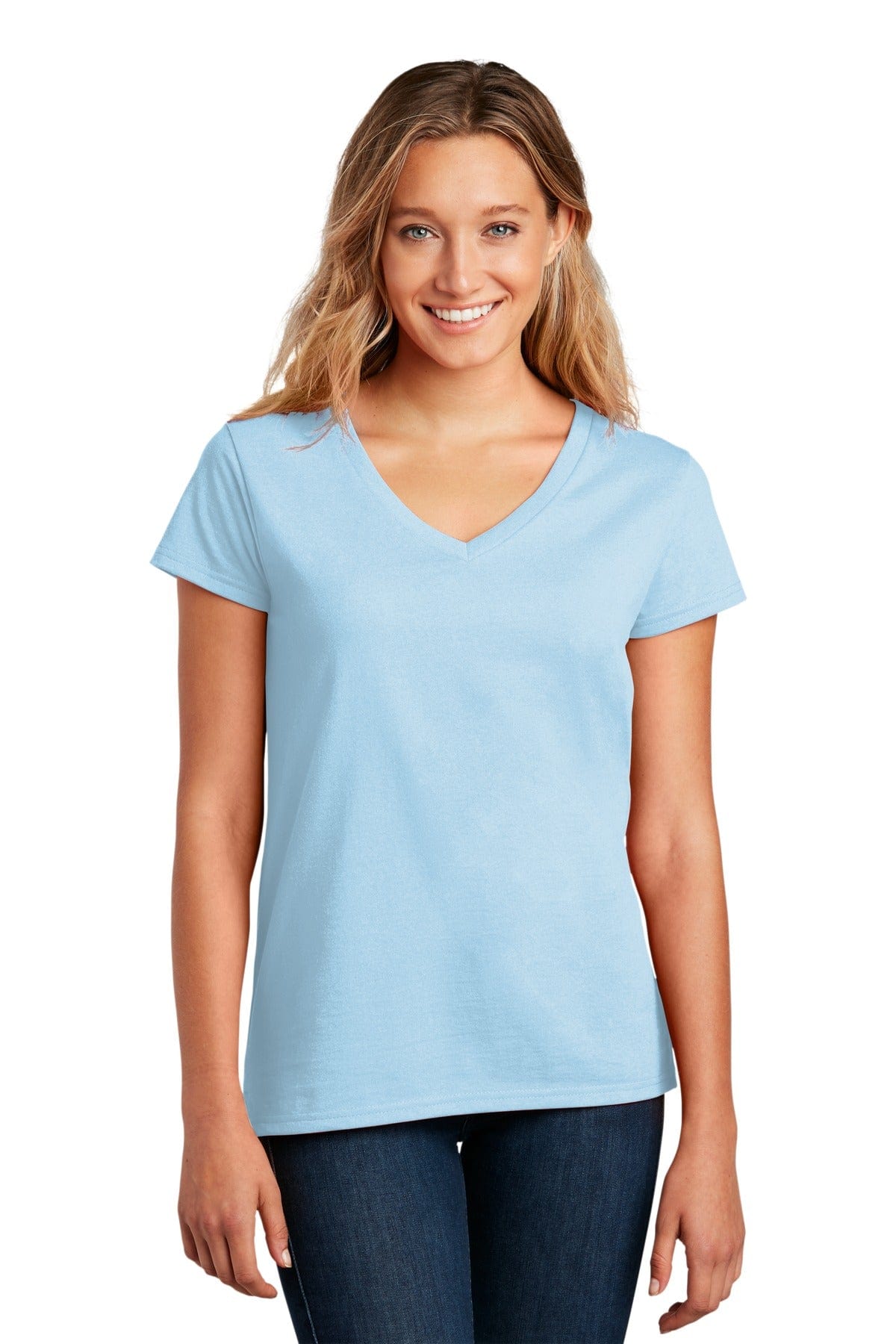 District DT8001 Women's Re-Tee V-Neck in 