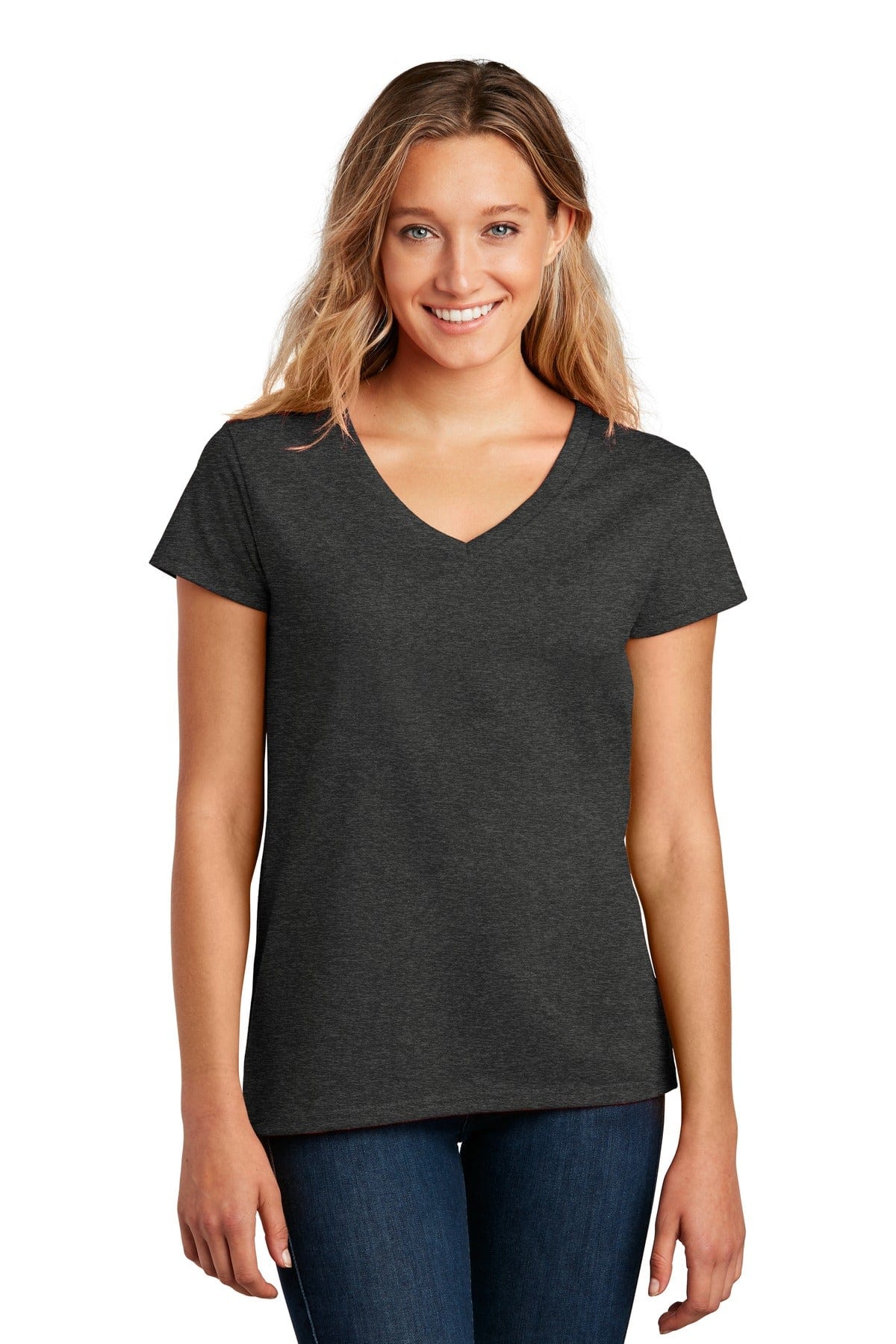 District DT8001 Women's Re-Tee V-Neck in 