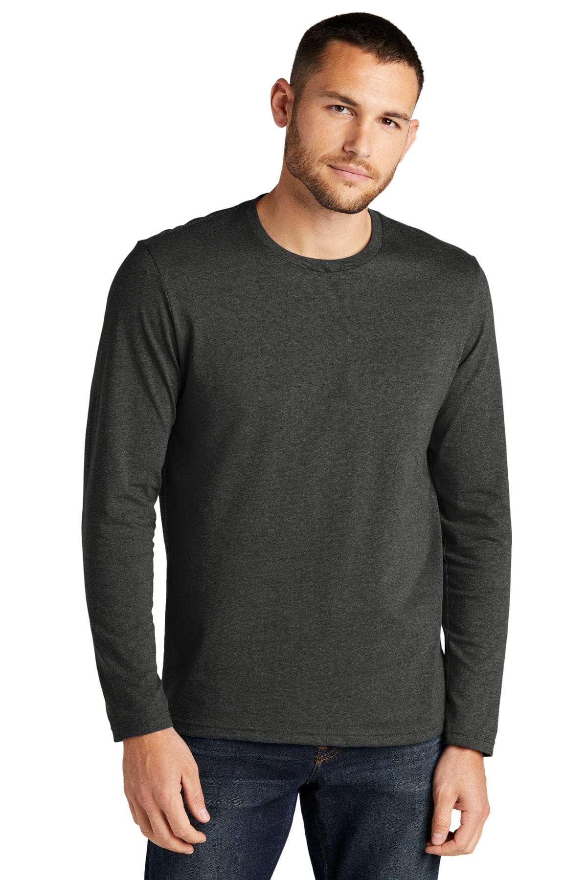 District DT8003 Re-Tee Long Sleeve in Charcoal Heather