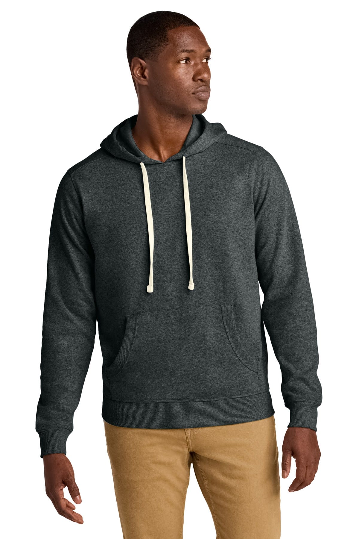 District DT8100 Re-Fleece Hoodie in Charcoal Heather