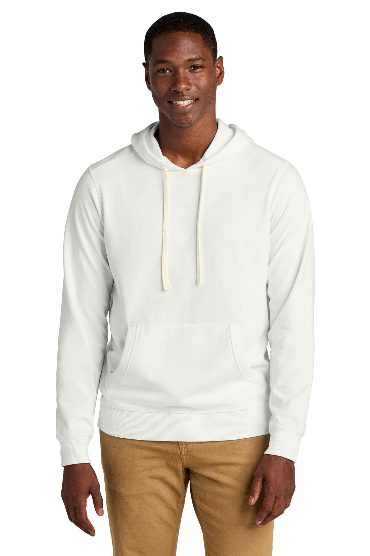 District DT8100 Re-Fleece Hoodie in Vintage White