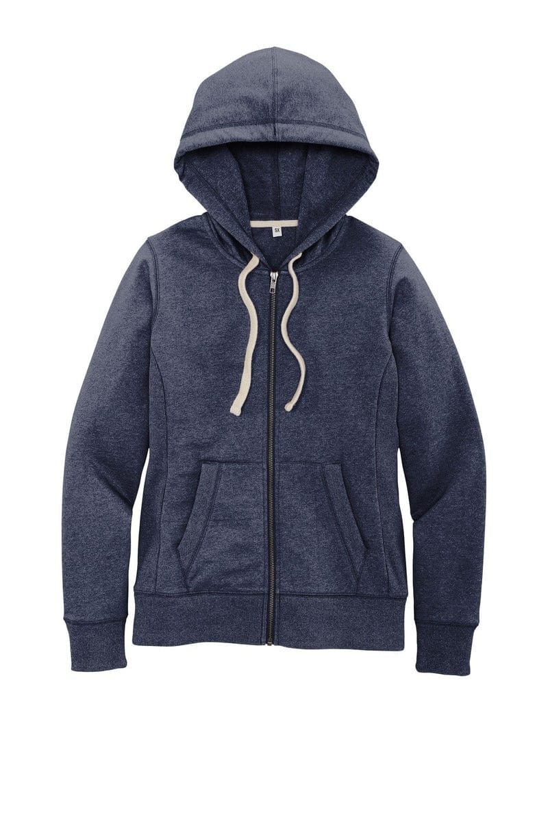 District DT8103 Women's Re-Fleece Full-Zip Hoodie in 