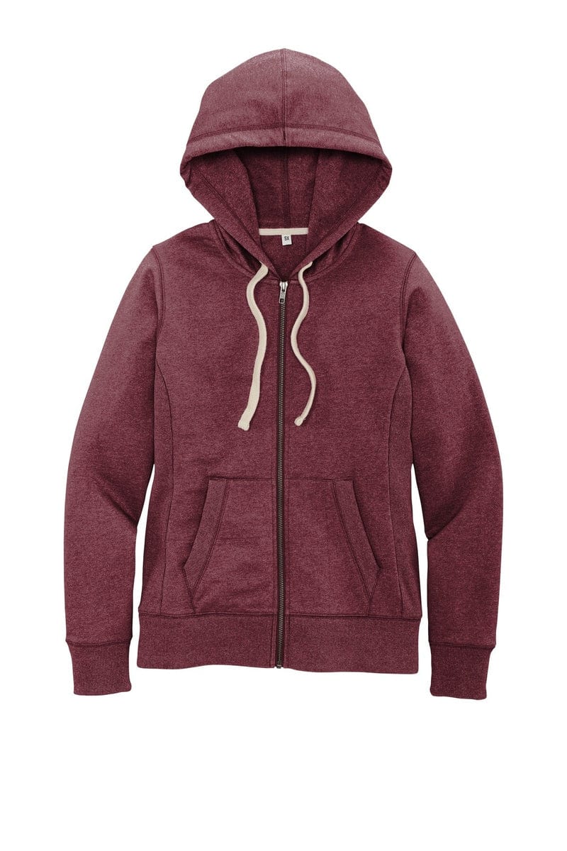 District DT8103 Women's Re-Fleece Full-Zip Hoodie in 