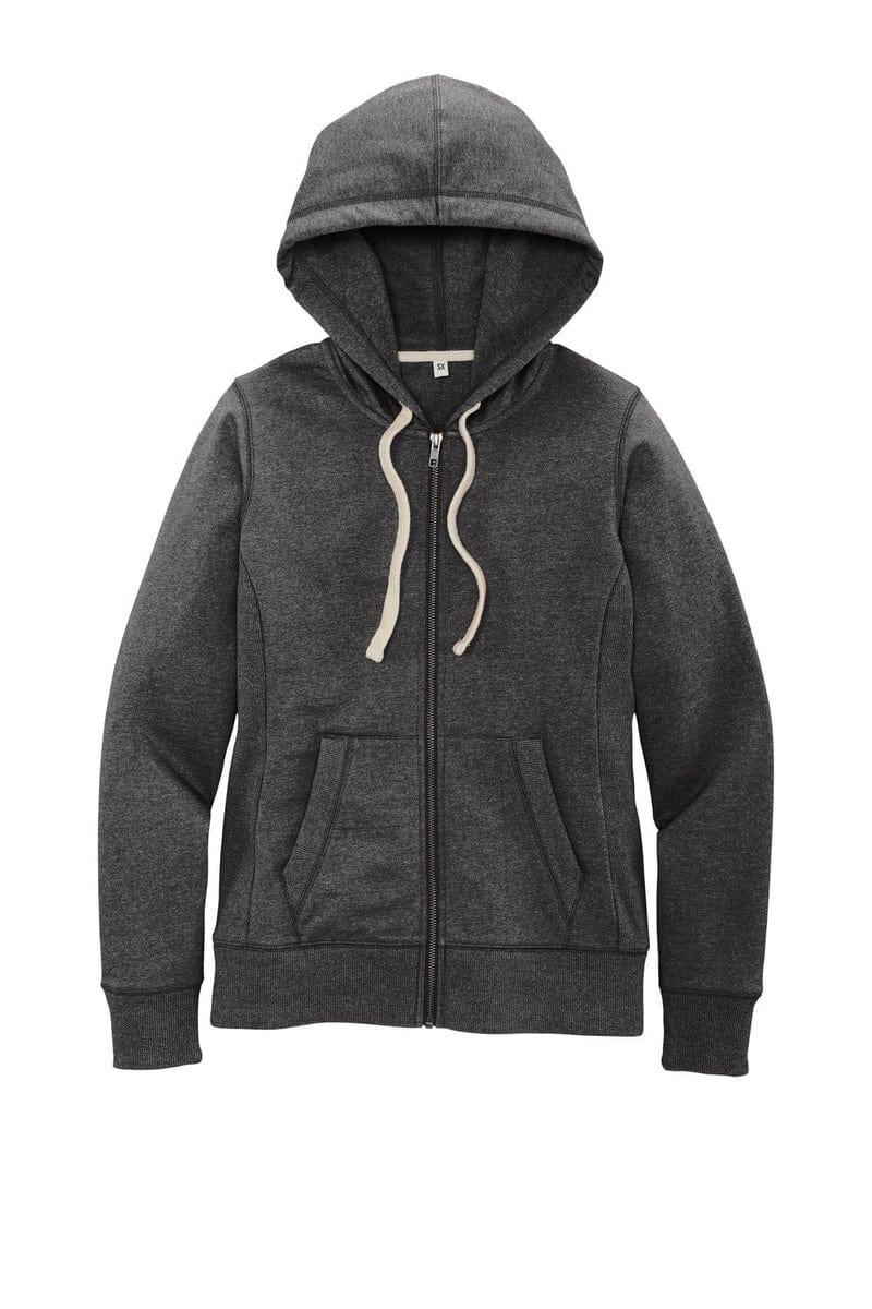 District DT8103 Women's Re-Fleece Full-Zip Hoodie in 