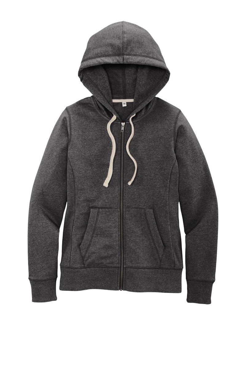 District DT8103 Women's Re-Fleece Full-Zip Hoodie in 