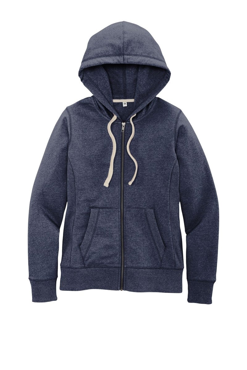 District DT8103 Women's Re-Fleece Full-Zip Hoodie in 