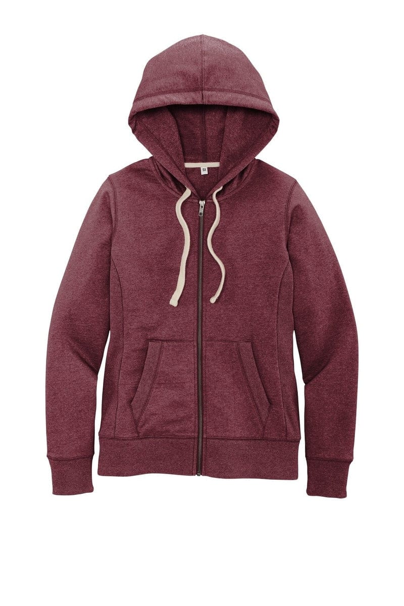 District DT8103 Women's Re-Fleece Full-Zip Hoodie in 