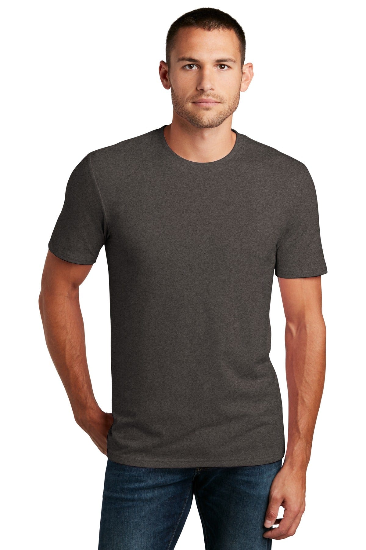 District Flex Tee DT7500 in Heathered Charcoal