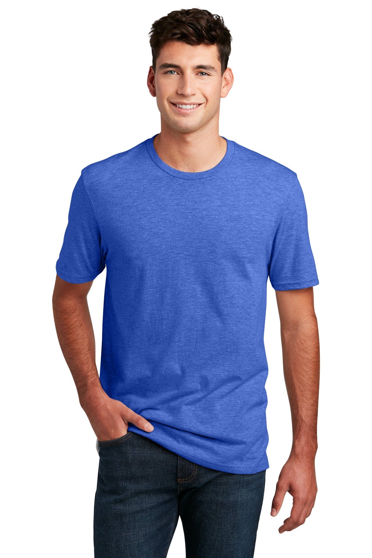 District Perfect Blend Tee. DM108 in Royal Frost