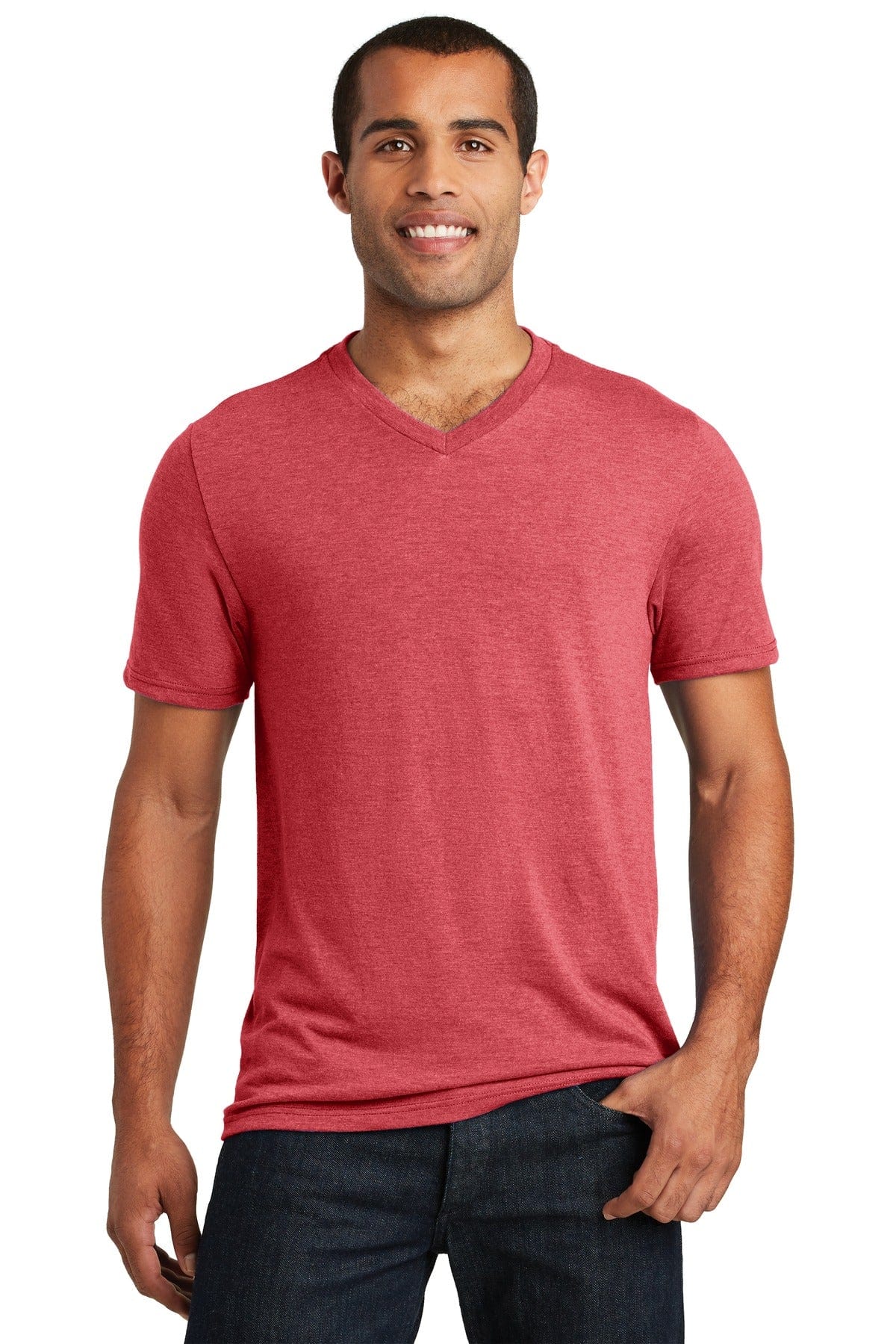 District Perfect Tri V-Neck Tee. DT1350 in 