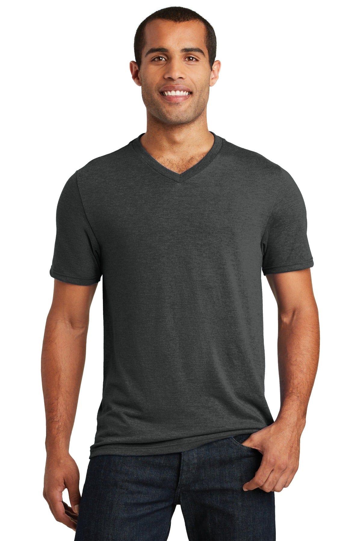 District Perfect Tri V-Neck Tee. DT1350 in 