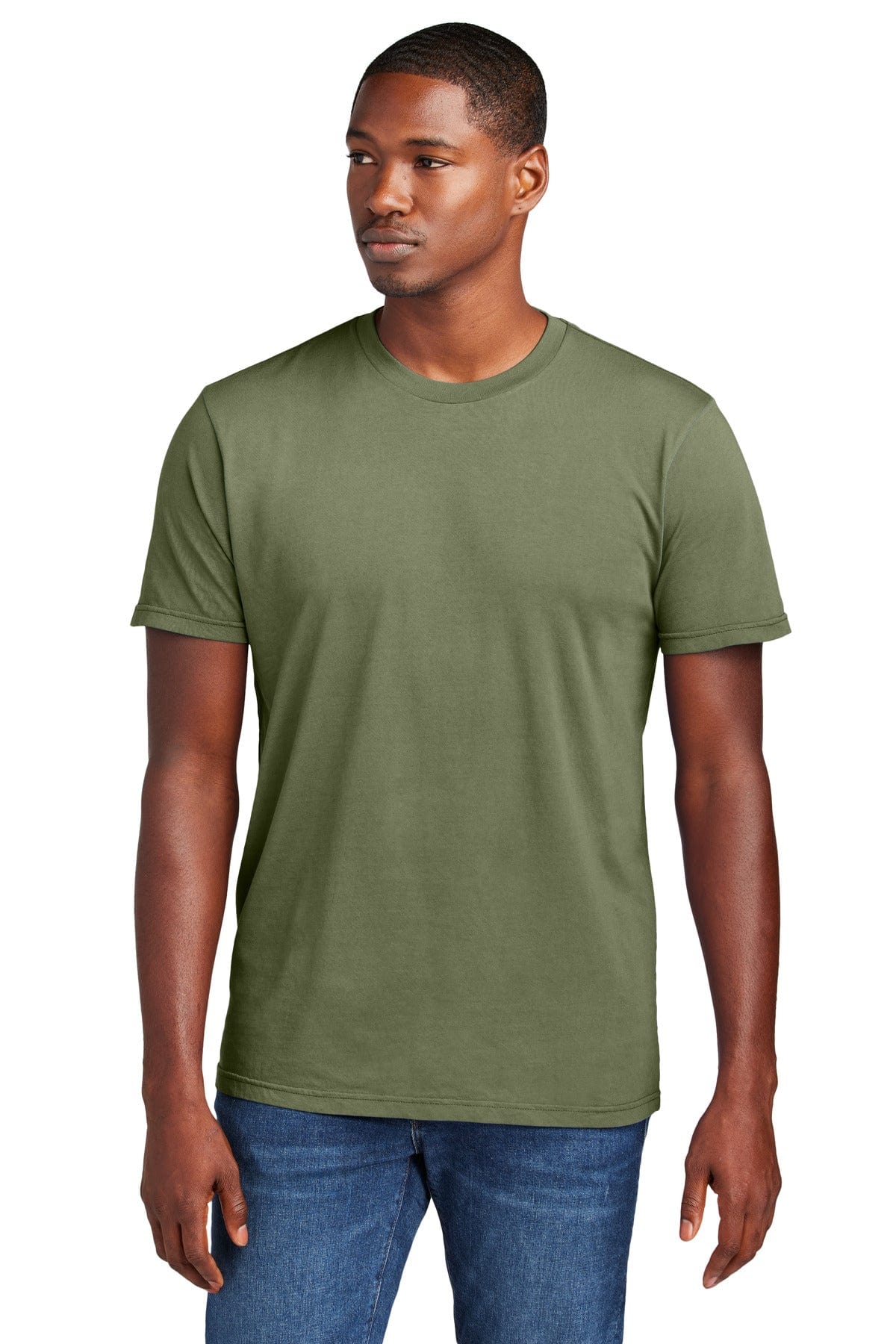 District Wash DT2101 Wholesale T-Shirt in Olive Drab Green