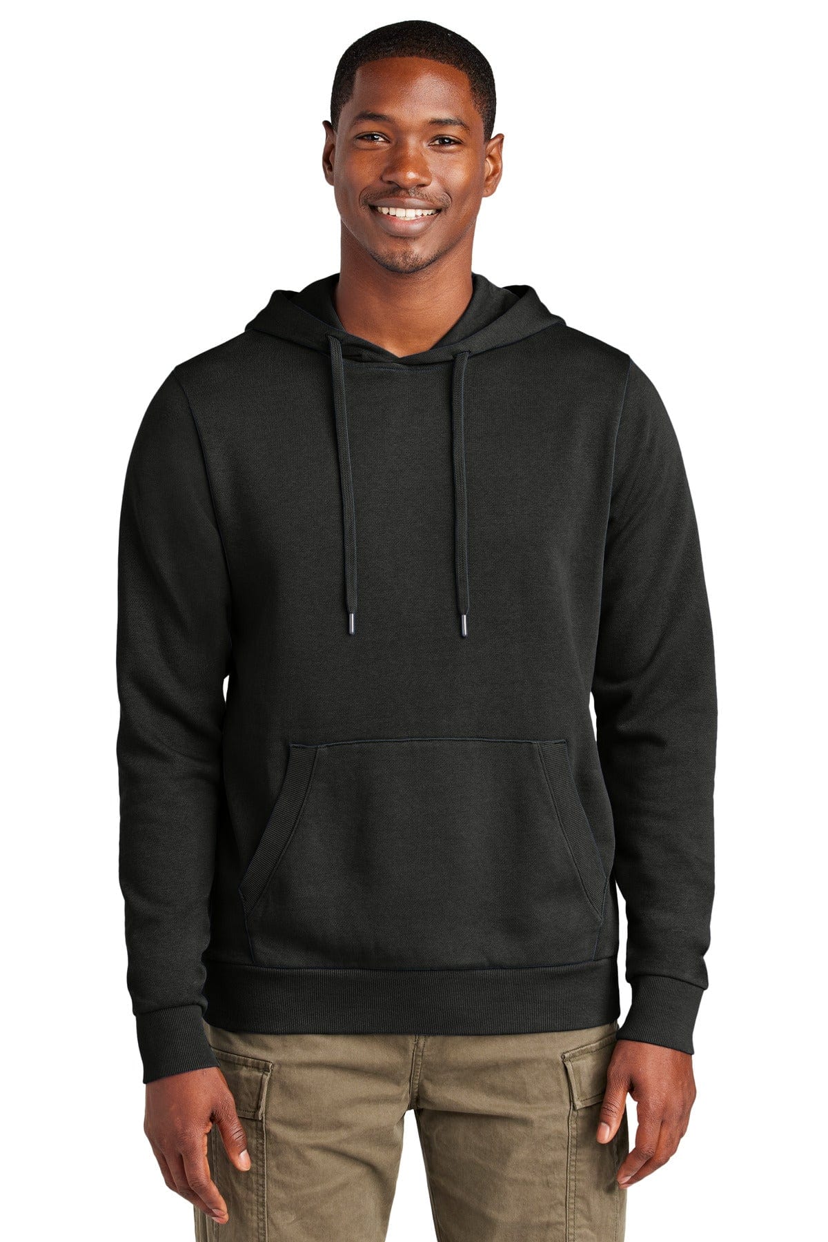 District Wash DT2200 Fleece Hoodie in Black