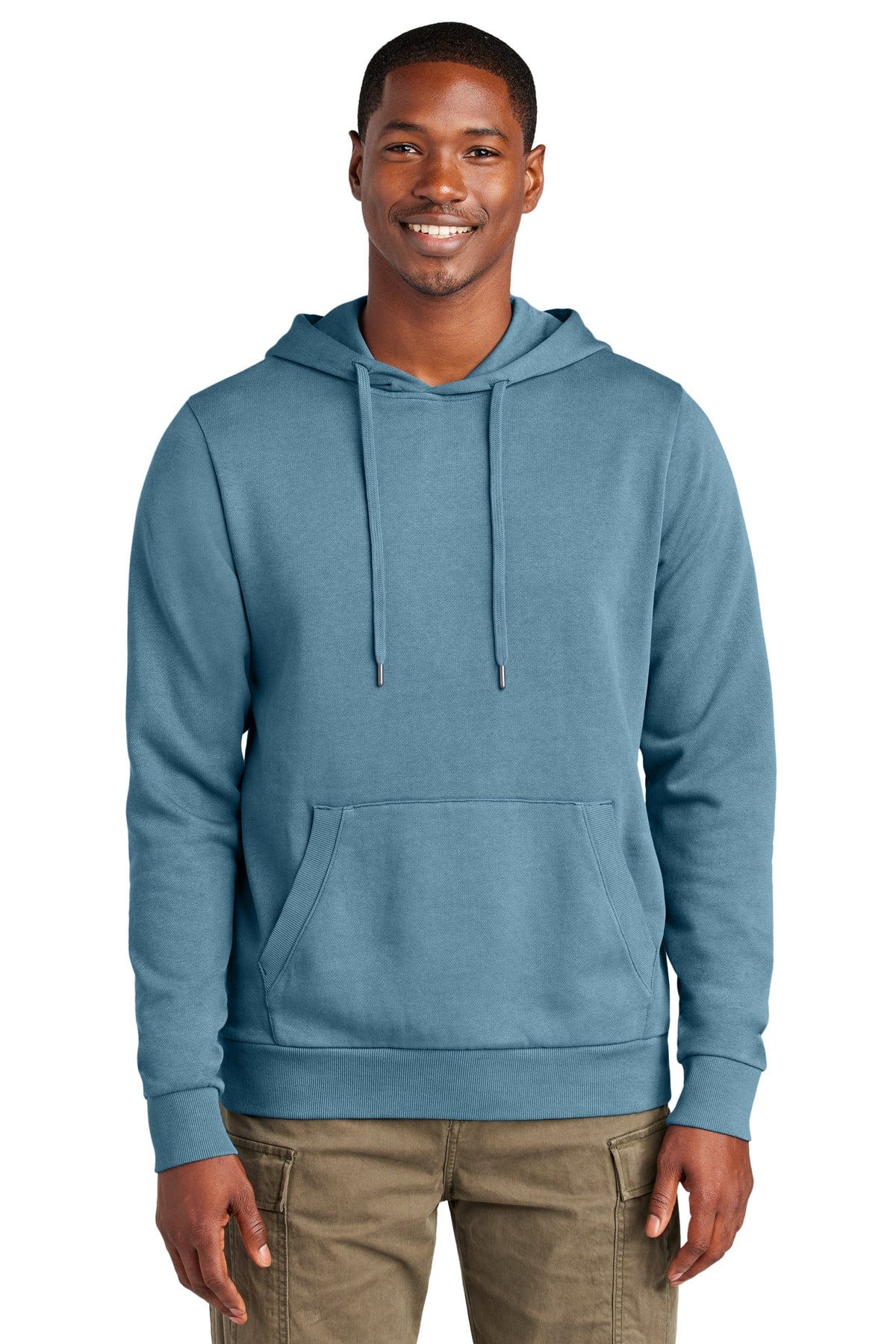 District Wash DT2200 Fleece Hoodie in Dusk Blue