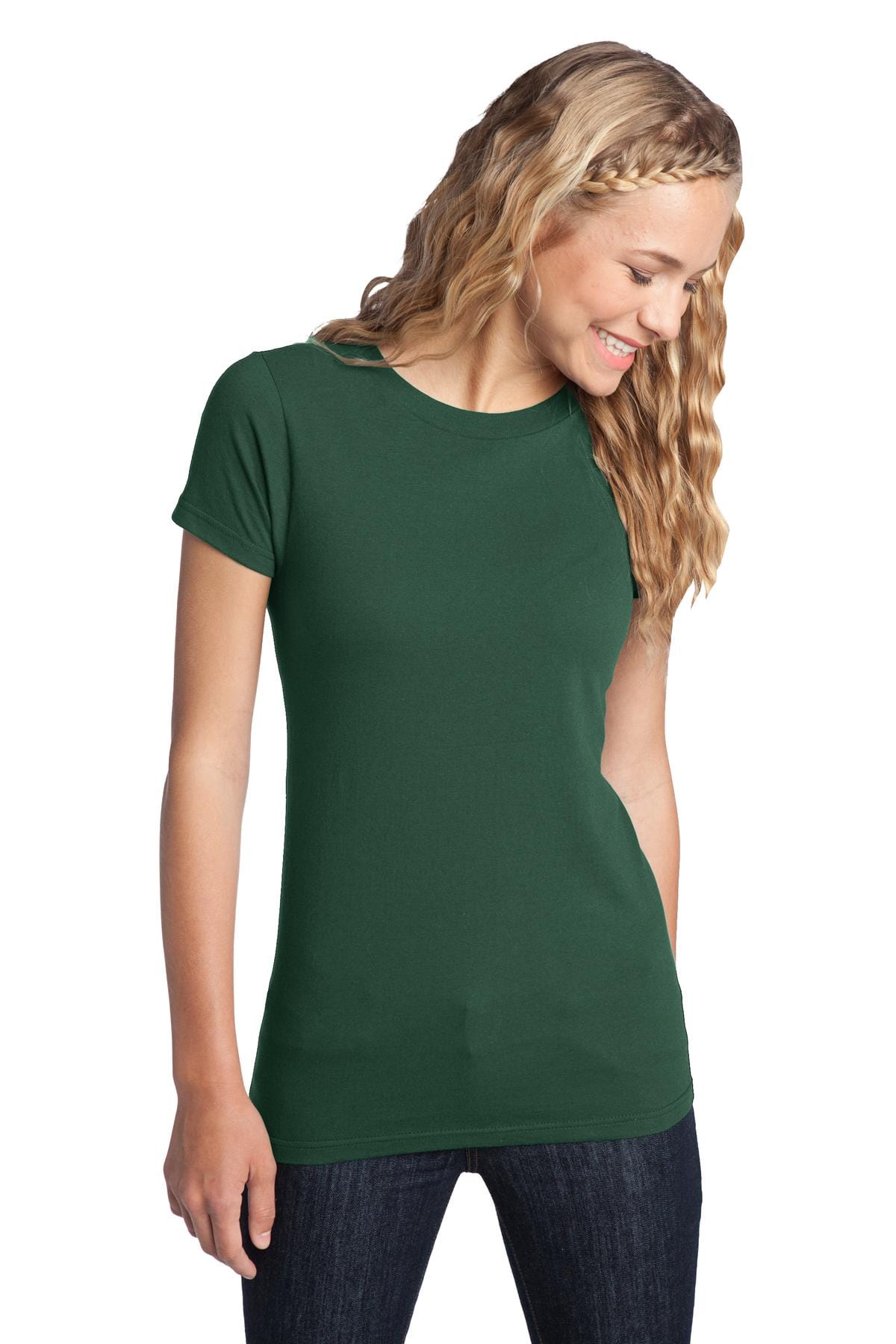 District Women's Fitted The Concert Tee DT5001, Basic Colors in 
