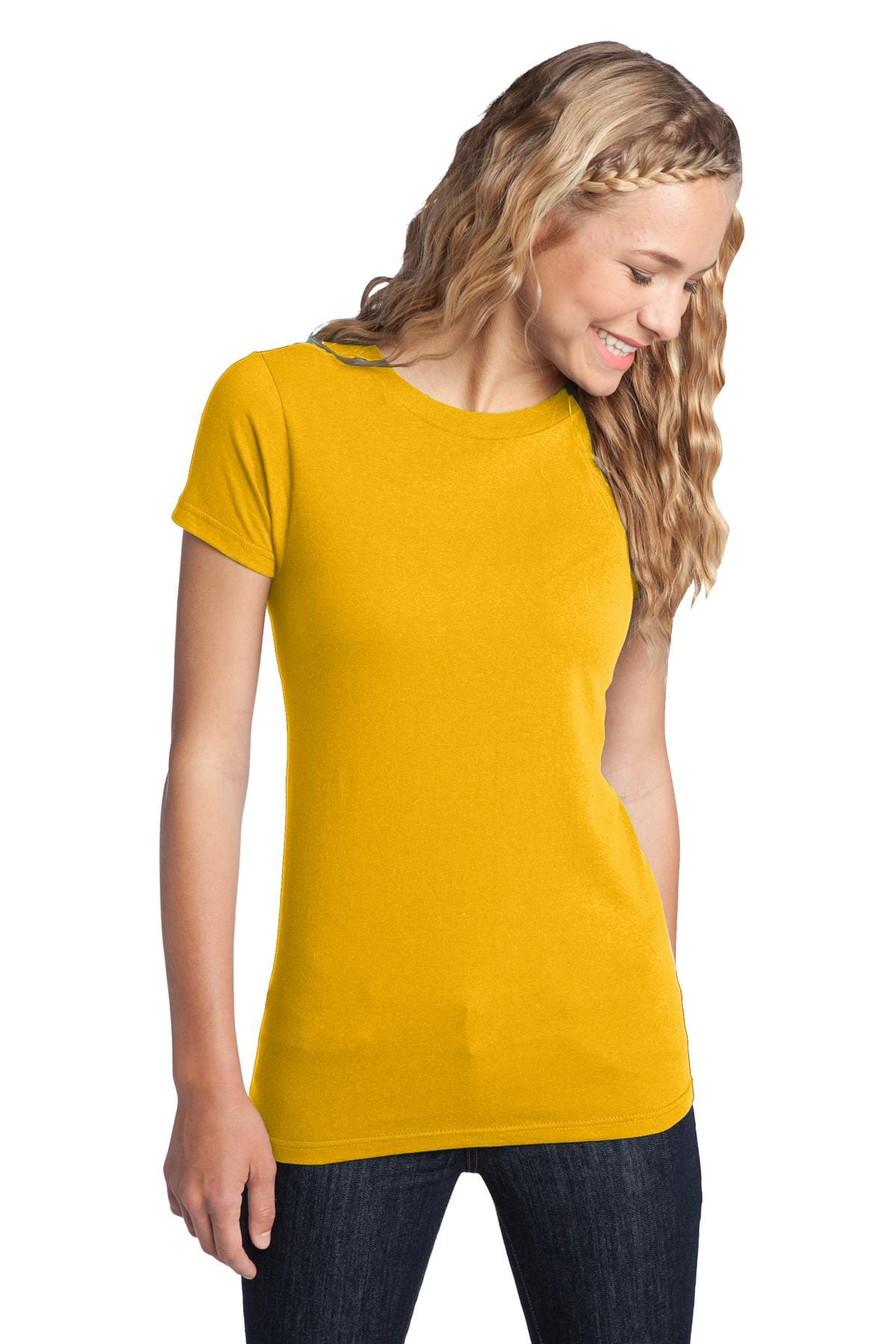 District Women's Fitted The Concert Tee DT5001, Basic Colors in 