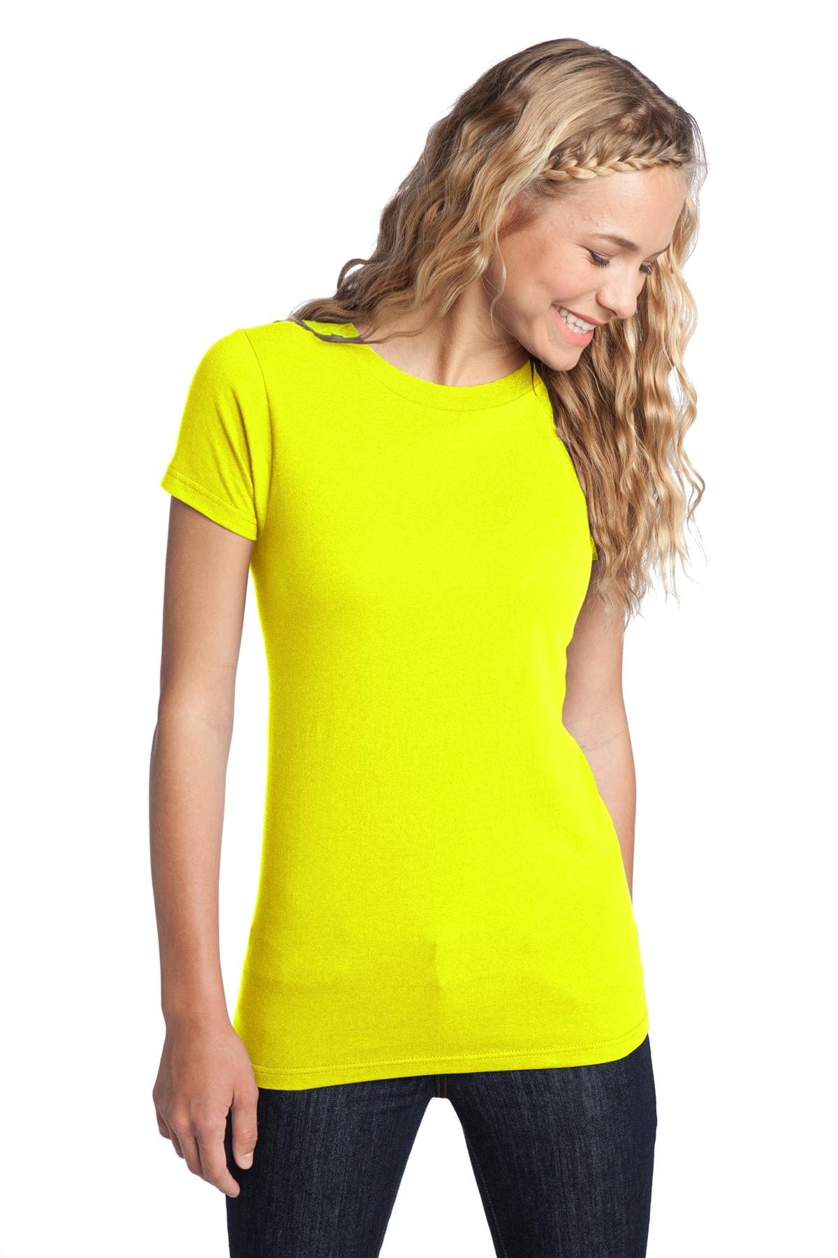 District Women's Fitted The Concert Tee DT5001, Basic Colors in 