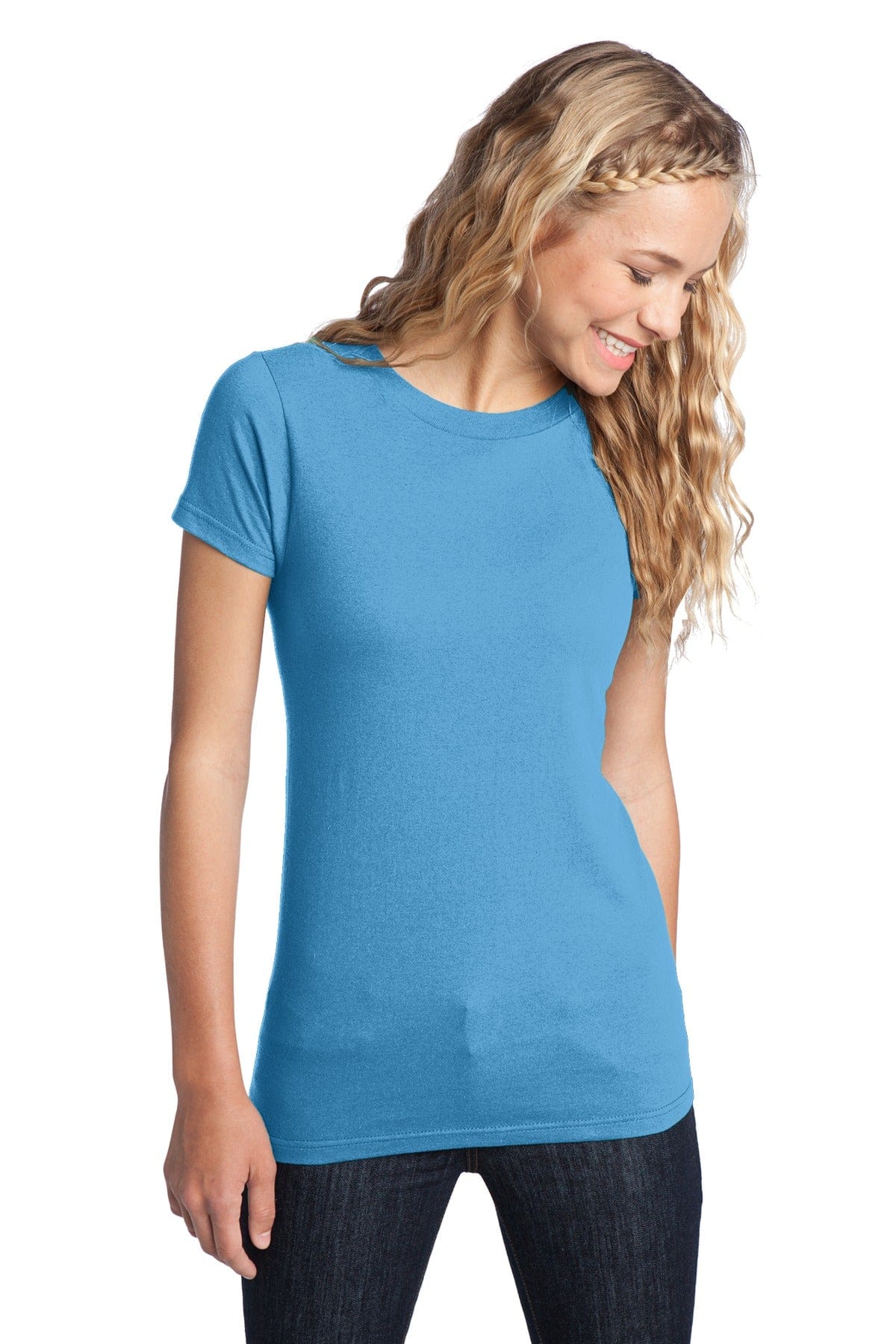 District Women's Fitted The Concert Tee DT5001, Basic Colors in 