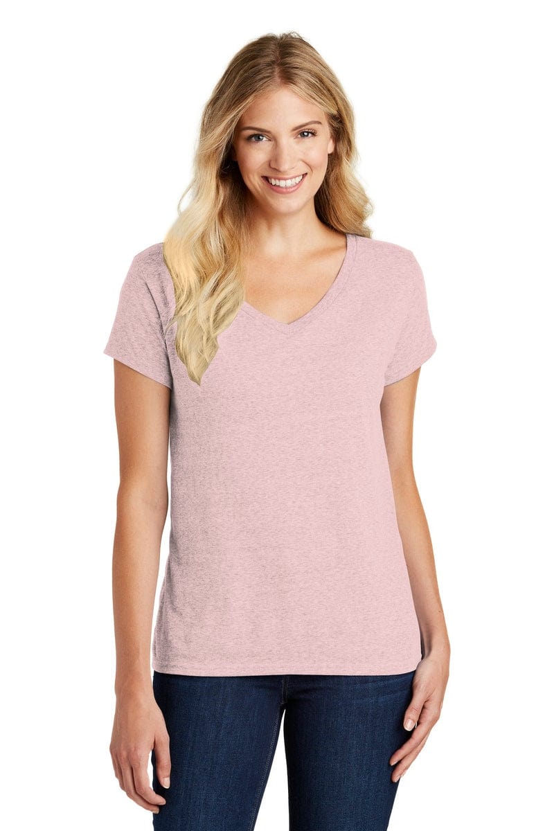District Women's Perfect Blend V-Neck Tee. DM1190L, Basic Colors in 