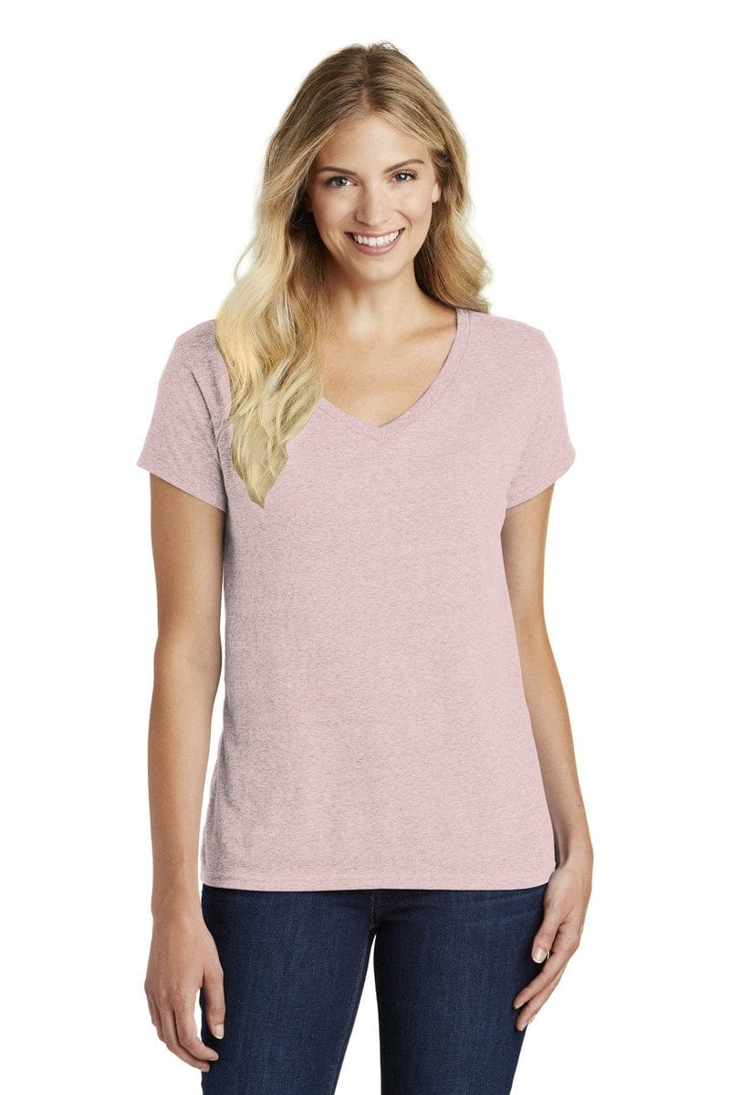 District Women's Perfect Blend V-Neck Tee. DM1190L, Basic Colors in 