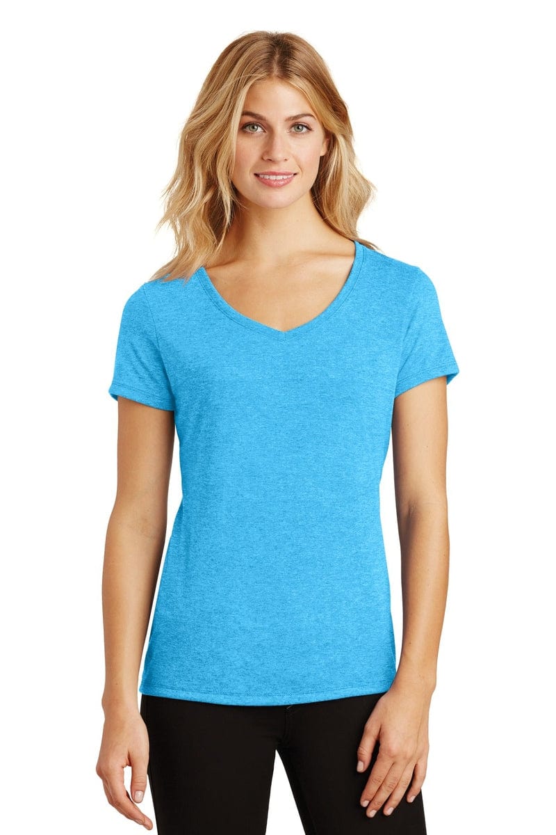 District Women's Perfect Tri V-Neck Tee. DM1350L, Basic Colors in 