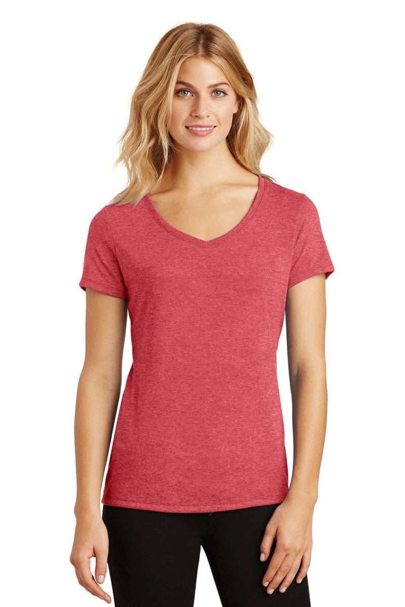 District Women's Perfect Tri V-Neck Tee. DM1350L, Basic Colors in 