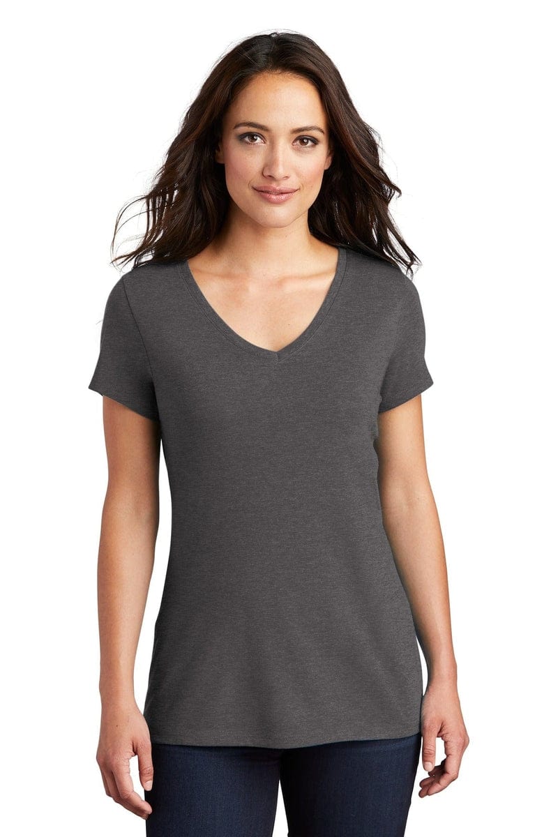 District Women's Perfect Tri V-Neck Tee. DM1350L, Basic Colors in 