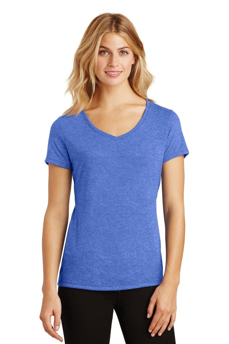 District Women's Perfect Tri V-Neck Tee. DM1350L, Basic Colors in 