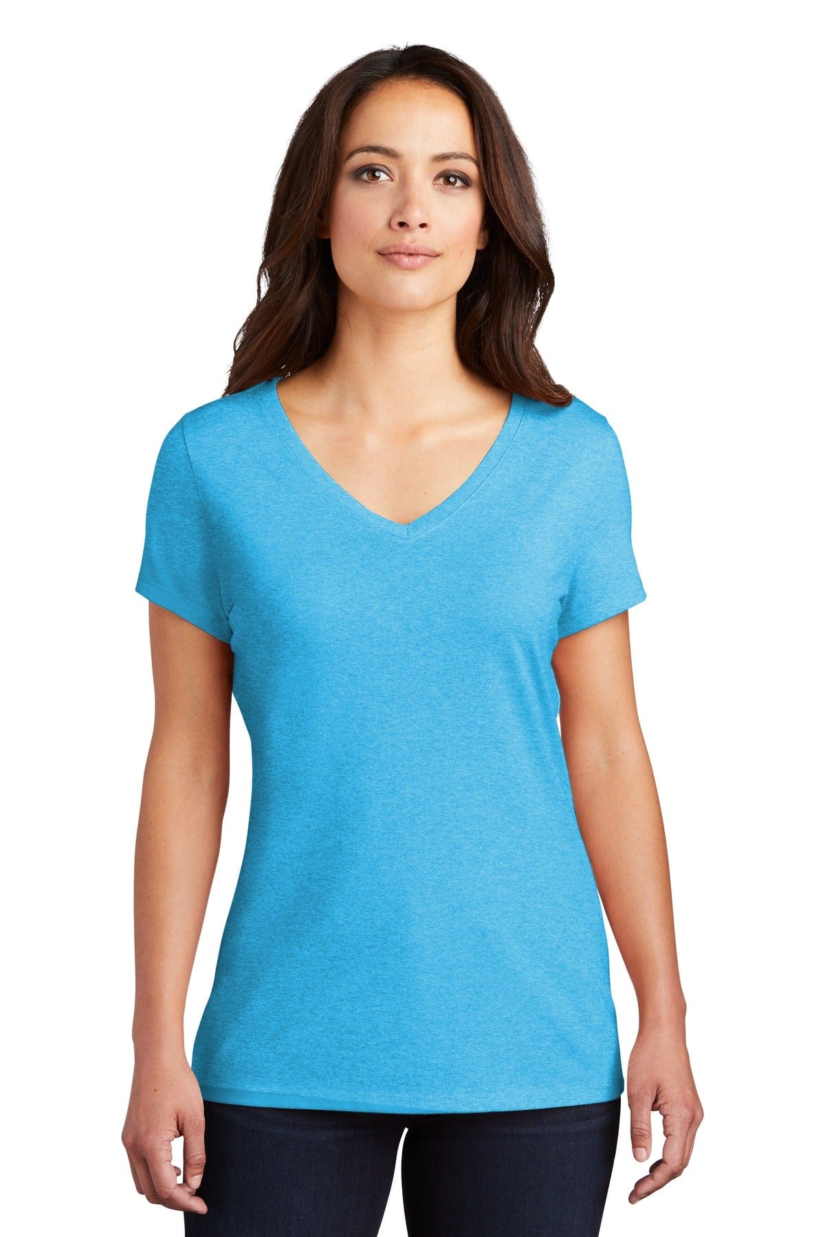 District Women's Perfect Tri V-Neck Tee. DM1350L, Basic Colors in 