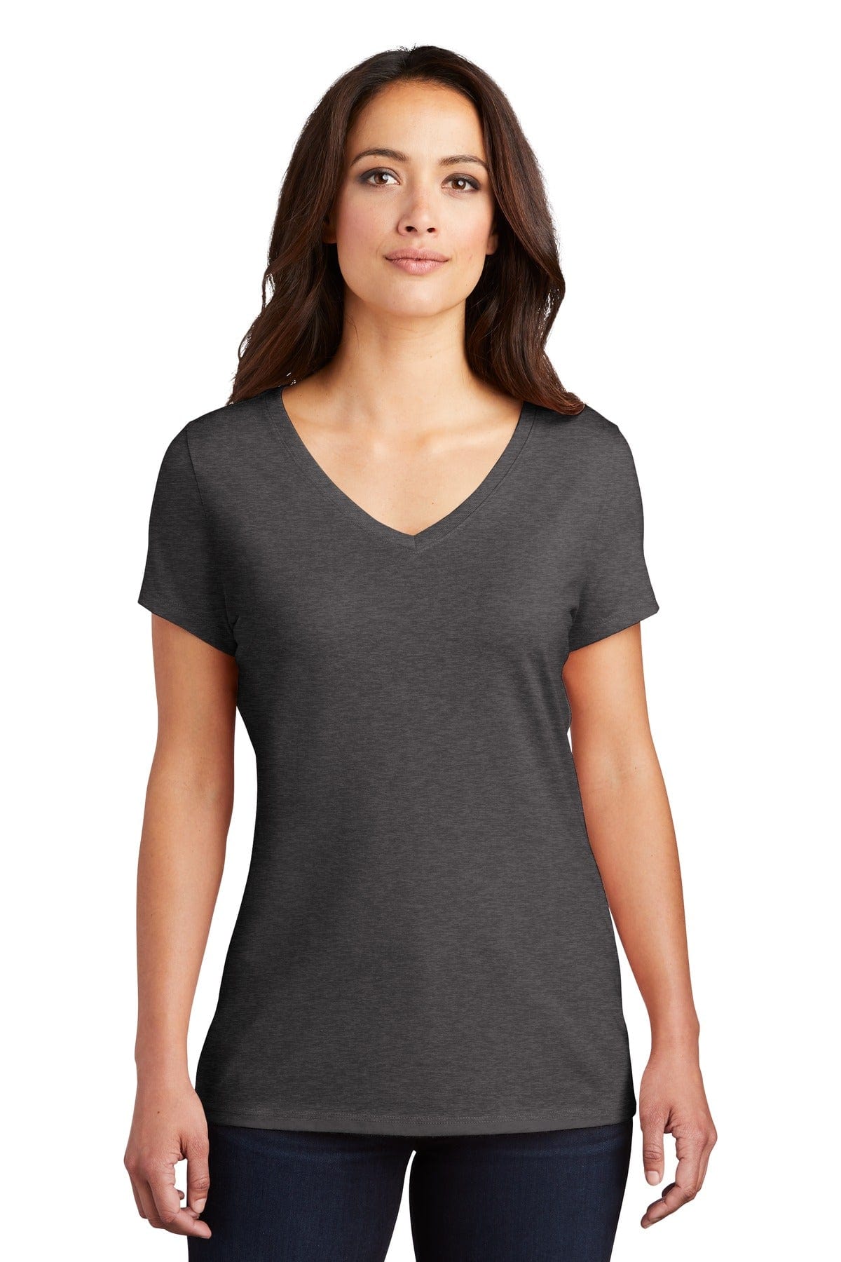 District Women's Perfect Tri V-Neck Tee. DM1350L, Basic Colors in 