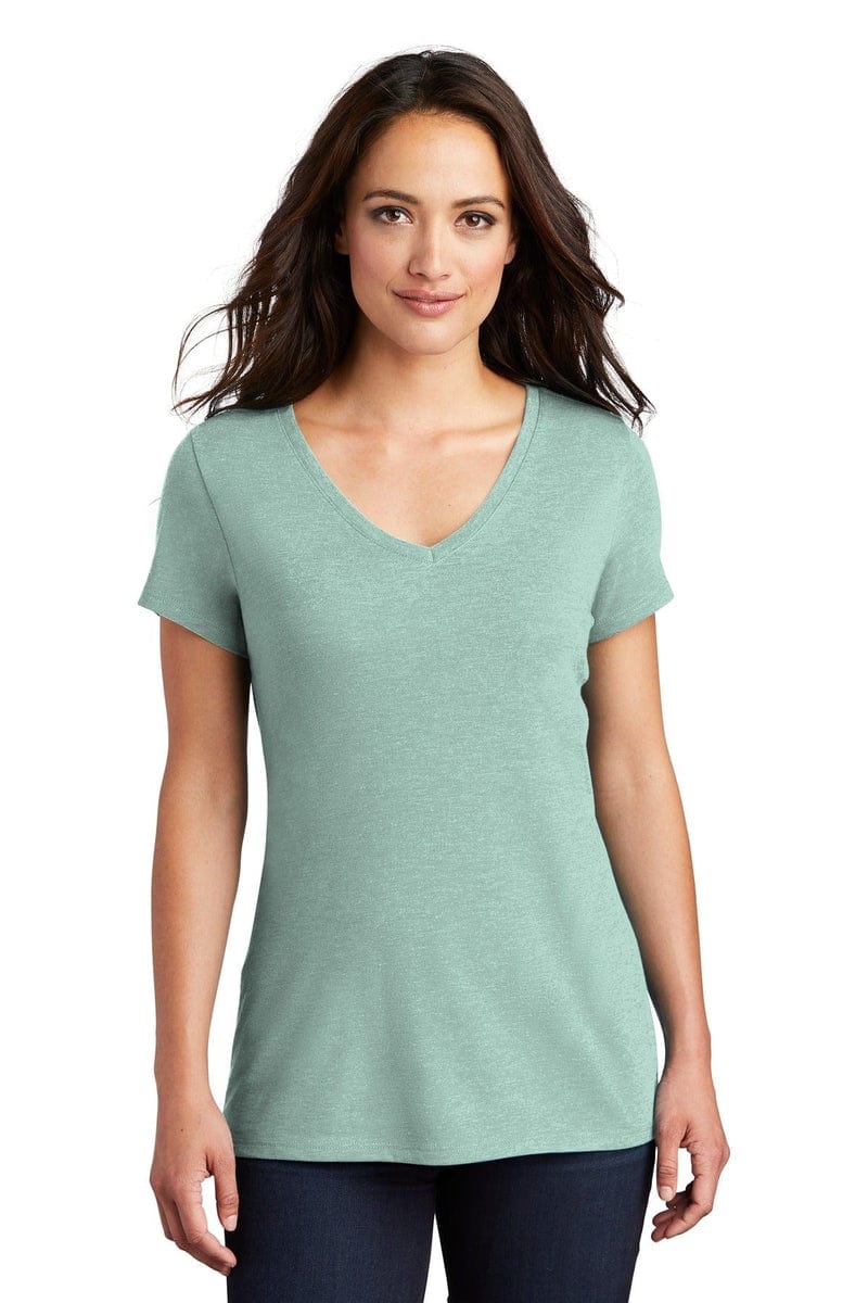 District Women's Perfect Tri V-Neck Tee. DM1350L, Traditional Colors in 