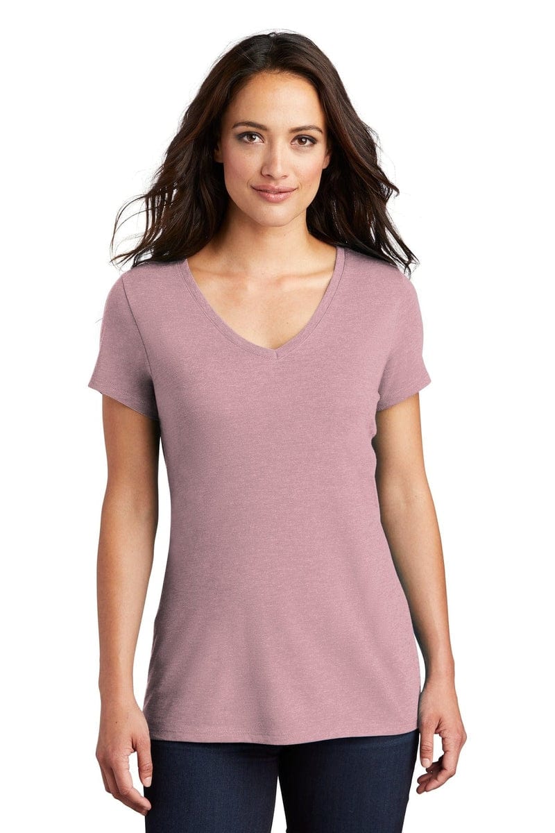 District Women's Perfect Tri V-Neck Tee. DM1350L, Traditional Colors in 