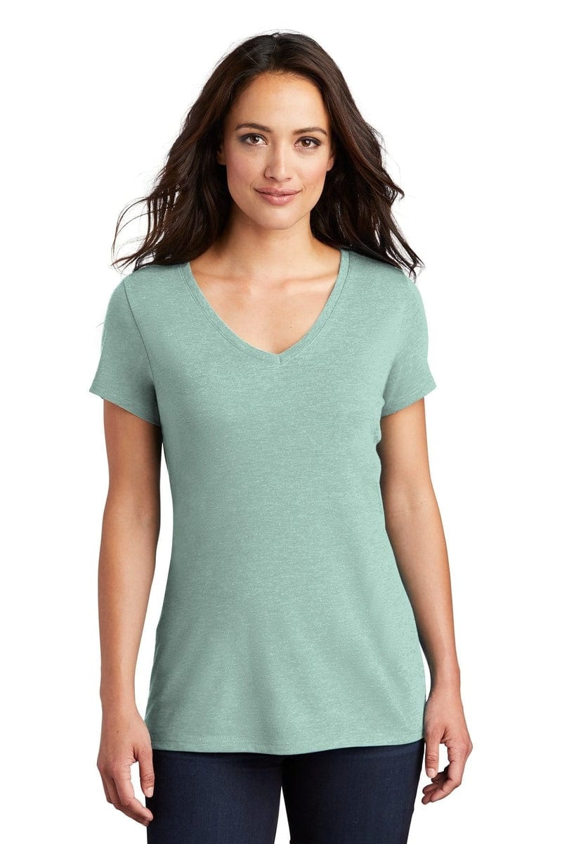 District Women's Perfect Tri V-Neck Tee. DM1350L, Traditional Colors in 