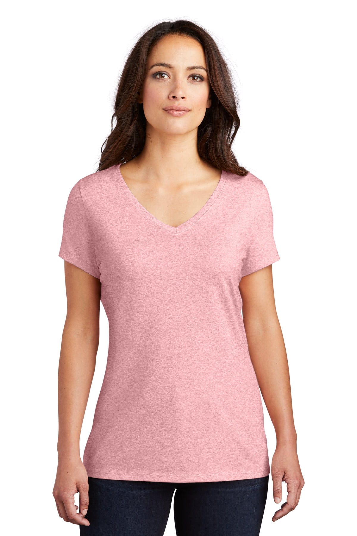 District Women's Perfect Tri V-Neck Tee. DM1350L, Traditional Colors in 