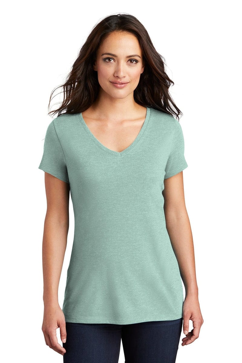 District Women's Perfect Tri V-Neck Tee. DM1350L, Traditional Colors in 